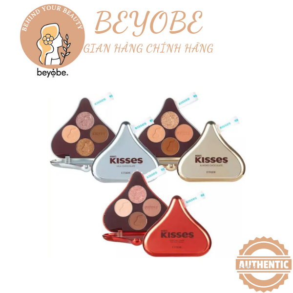 Săn sale kèm cọ bảng phấn mắt etude house play color eyes hershey’s kisses brush kit