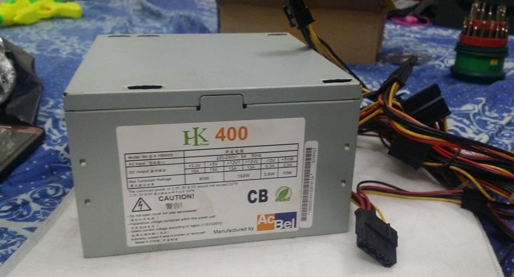 Bộ nguồn acbel hk 400 400w fan 12cm công suất thực