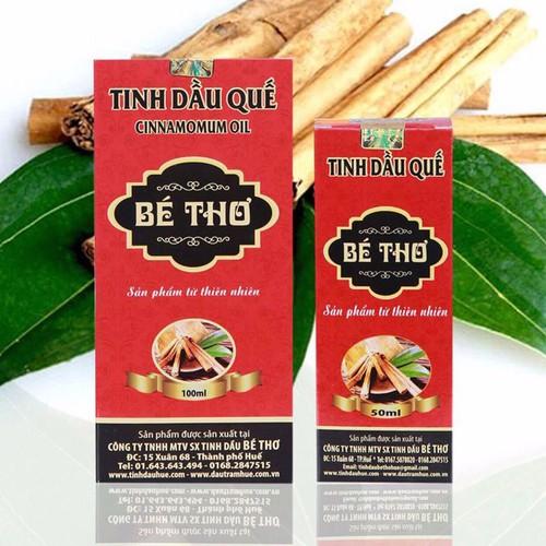 Combo 2 chai tinh dầu quế hiệu bé thơ huế chai 50ml