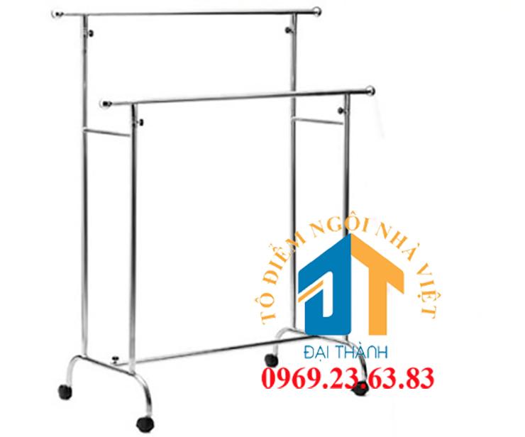 Sào phơi đồ inox TRƠN 2 tầng ĐẠI THÀNH