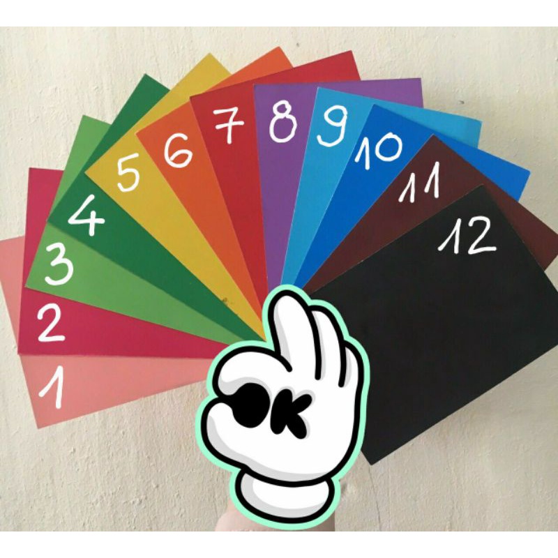 Set 20 tờ giấy màu bìa cứng a4 - 230 gsm