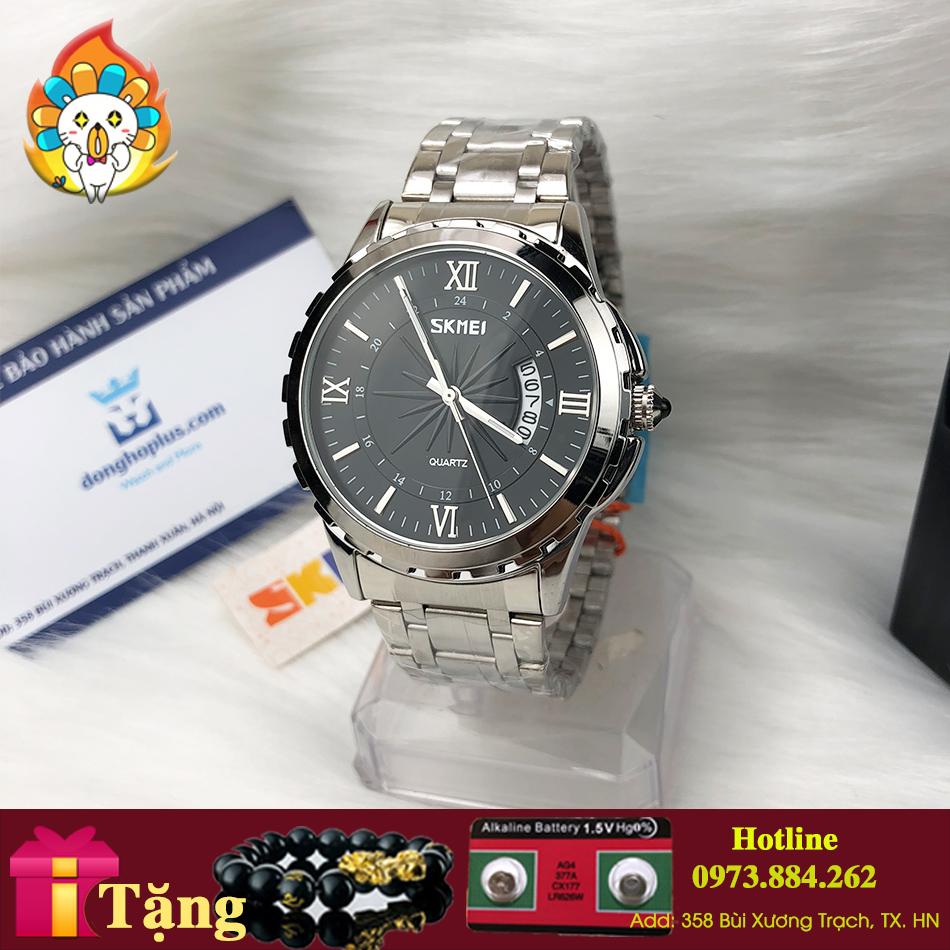 [SIÊU KHUYẾN MẠI]-TẶNG VÒNG TỲ HƯU 150K + TẶNG 2 PIN AG4 khi mua ĐỒNG HỒ NAM SKMEI 9069 MẶT ĐEN CHỐNG XƯỚC, CHỐNG NƯỚC