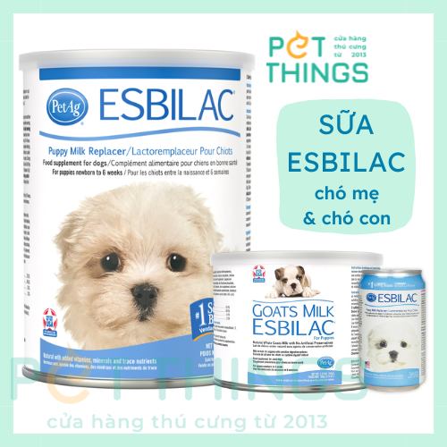 Sữa Esbilac Mỹ cho Chó mẹ & chó con 150g sữa Dê Goat Milk sữa nước pha sẵn