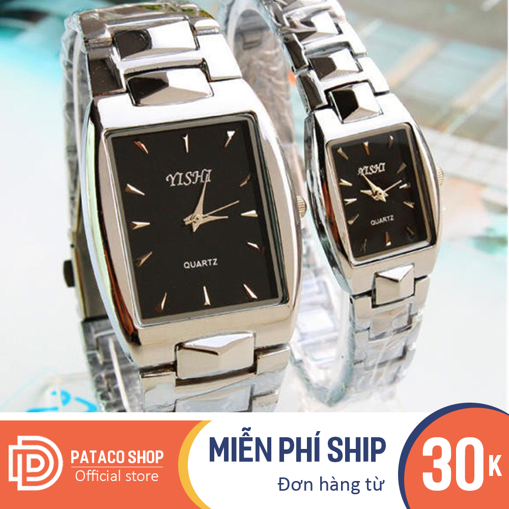 Đồng hồ thời trang nam nữ YiShi Y99 mẫu mới mặt chữ nhật siêu đẹp