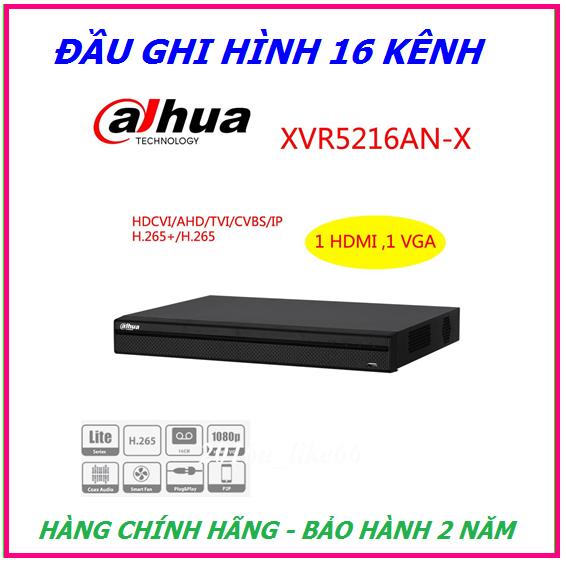 Đầu ghi hình 16 kênh dahua xvr5216an-x hỗ trợ camera hdcvi/tvi/ahd/analog/ip chuẩn nén hình ảnh h265+