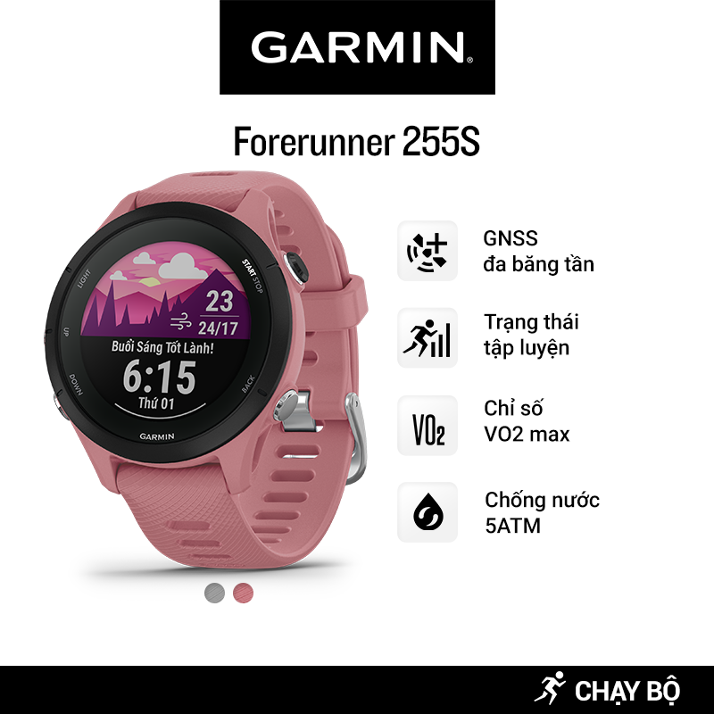 Đồng hồ thông minh garmin forerunner 255s basic gpѕ - hàng chính hãng