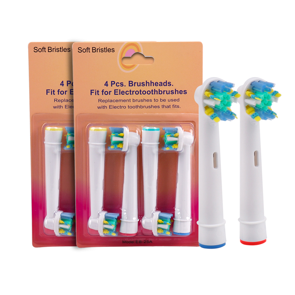 Bộ 4 đầu bàn chải điện đánh tan mảng bám răng thay thế cho máy OralB - EB25A
