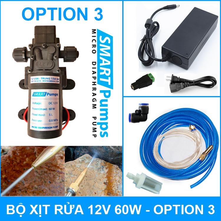 Máy rửa xe mini 12v 60w béc xịt – option 3