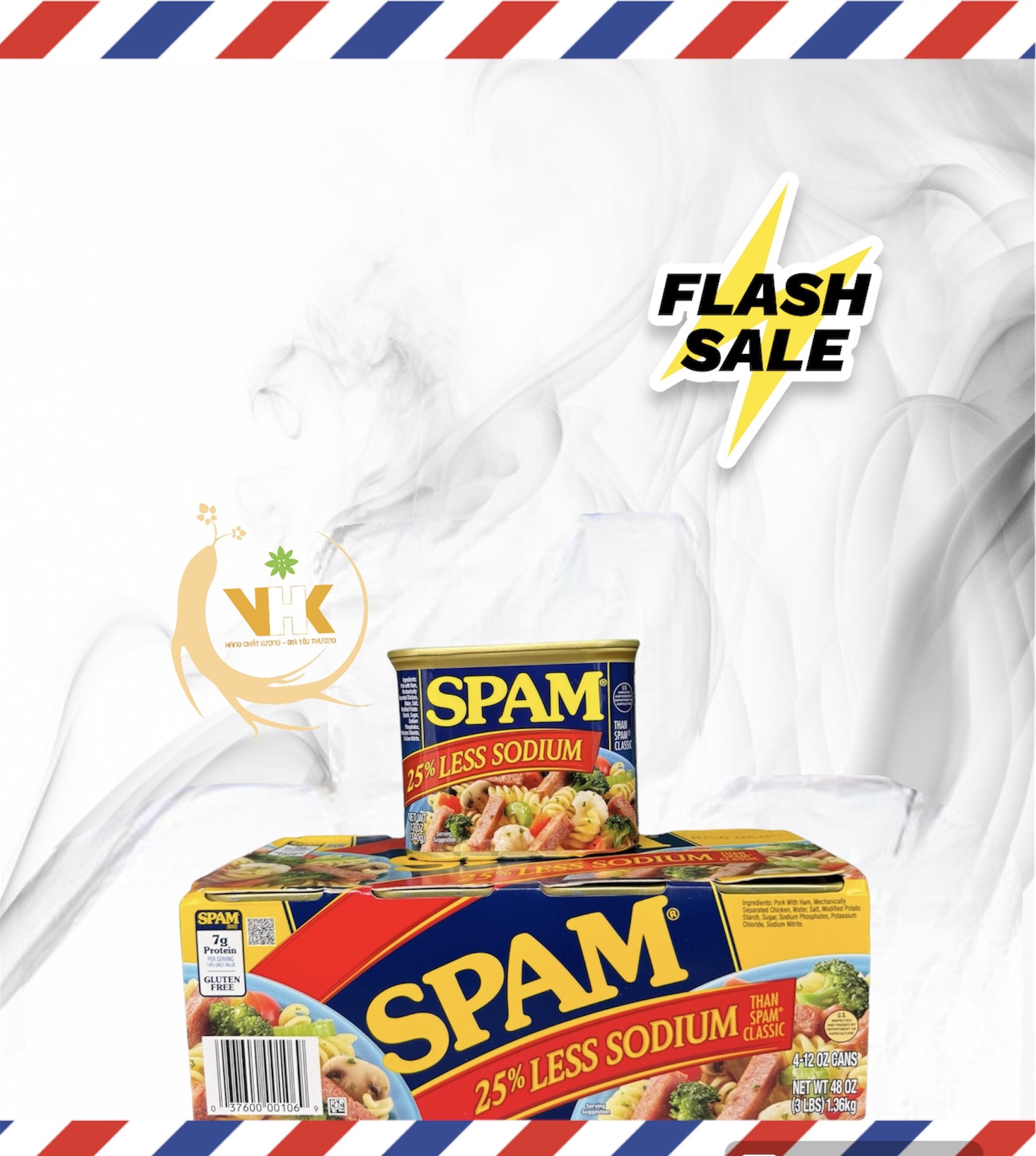 Thịt hộp spam mỹ 340gr date 2027