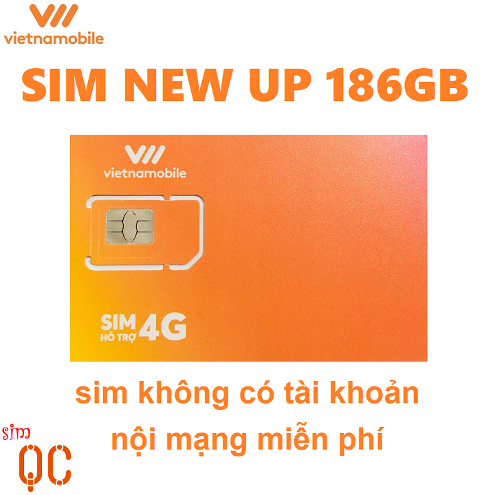 Sim 4G vietnamobile 180GB siêu thánh UP 0đ