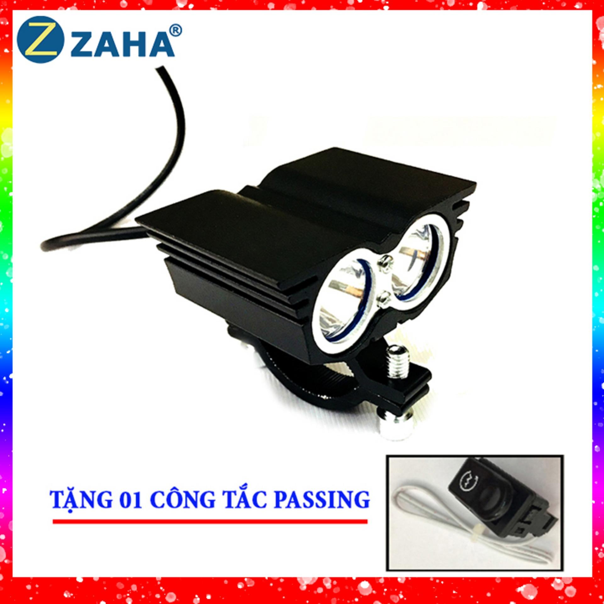 Đèn led trợ sáng mắt cú X2 20W 3600Lumen gắn xe máy + Tặng công tắc passing đá đèn trị giá 47k