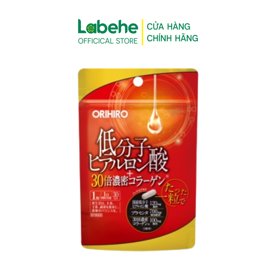 Viên Uống Collagen Cấp Nước Orihiro 30 Viên Giúp Da Săn Chắc, Đàn Hồi, Cấp Ẩm Cho Lớp Biểu Bì Da