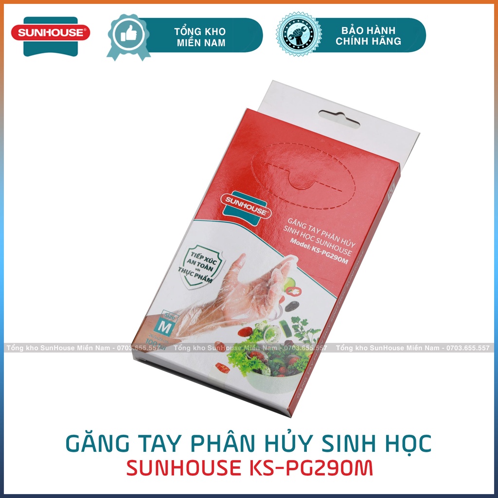 [KS-PG290M SUNHOUSE] Gang tay nilon tự huỷ sinh học an toàn
