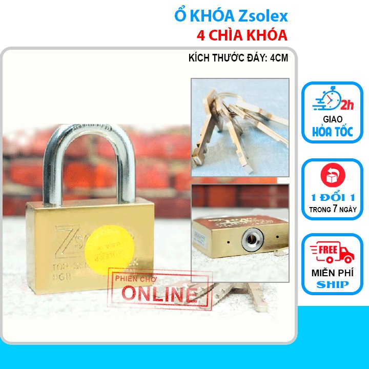 Ổ khóa treo chìa zsolex 40mm