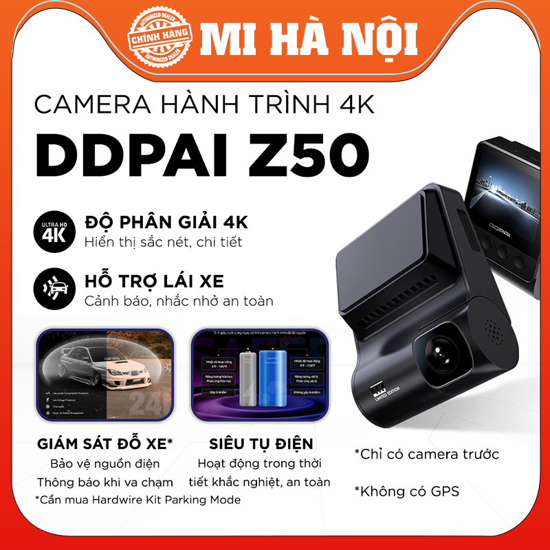 Camera hành trình ddpai z40 / z50 độ phân giải 4k ultra hd
