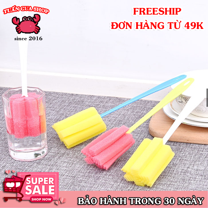 Dụng cụ cọ rửa siêu sạch, dụng cụ cọ rửa đa năng, cọ cốc chén bình sữa bằng bọt biển nhiều màu sắc dụng cụ cọ rửa thông minh, tuancua