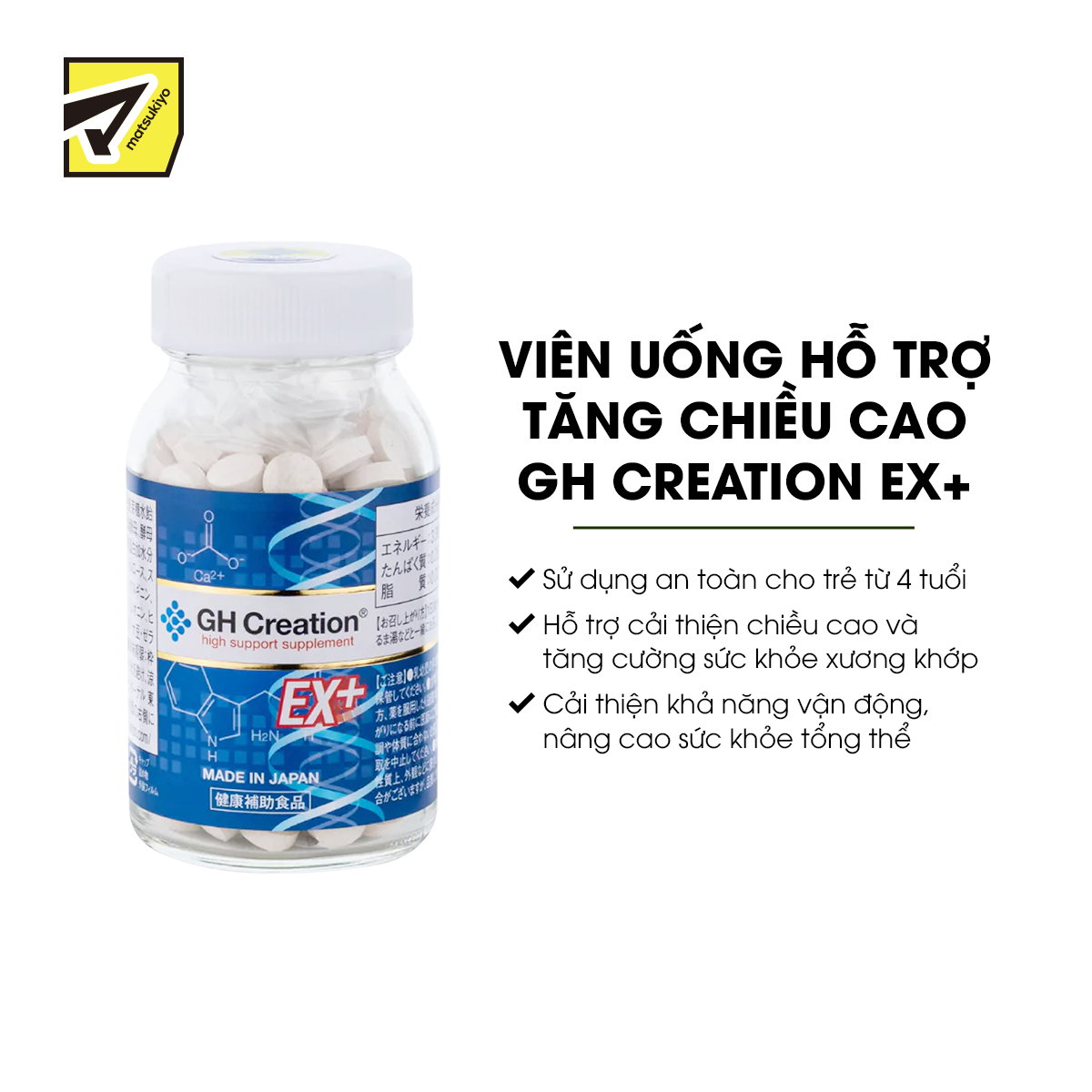 Viên uống hỗ trợ tăng chiều cao GH Creation EX+ 270 viên