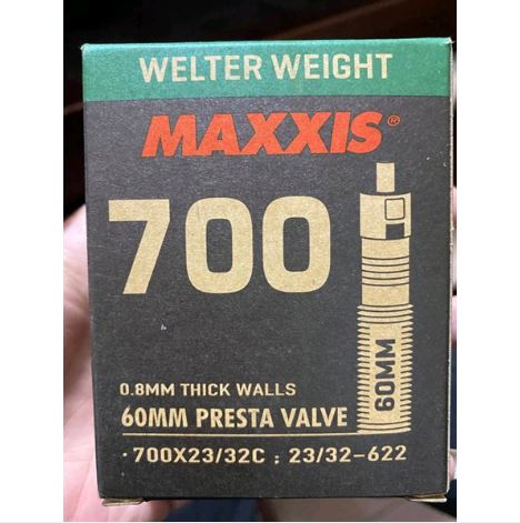 Săm Maxxis 700×23/32C Welter Weight chân van gạo FV dài 60Lmm