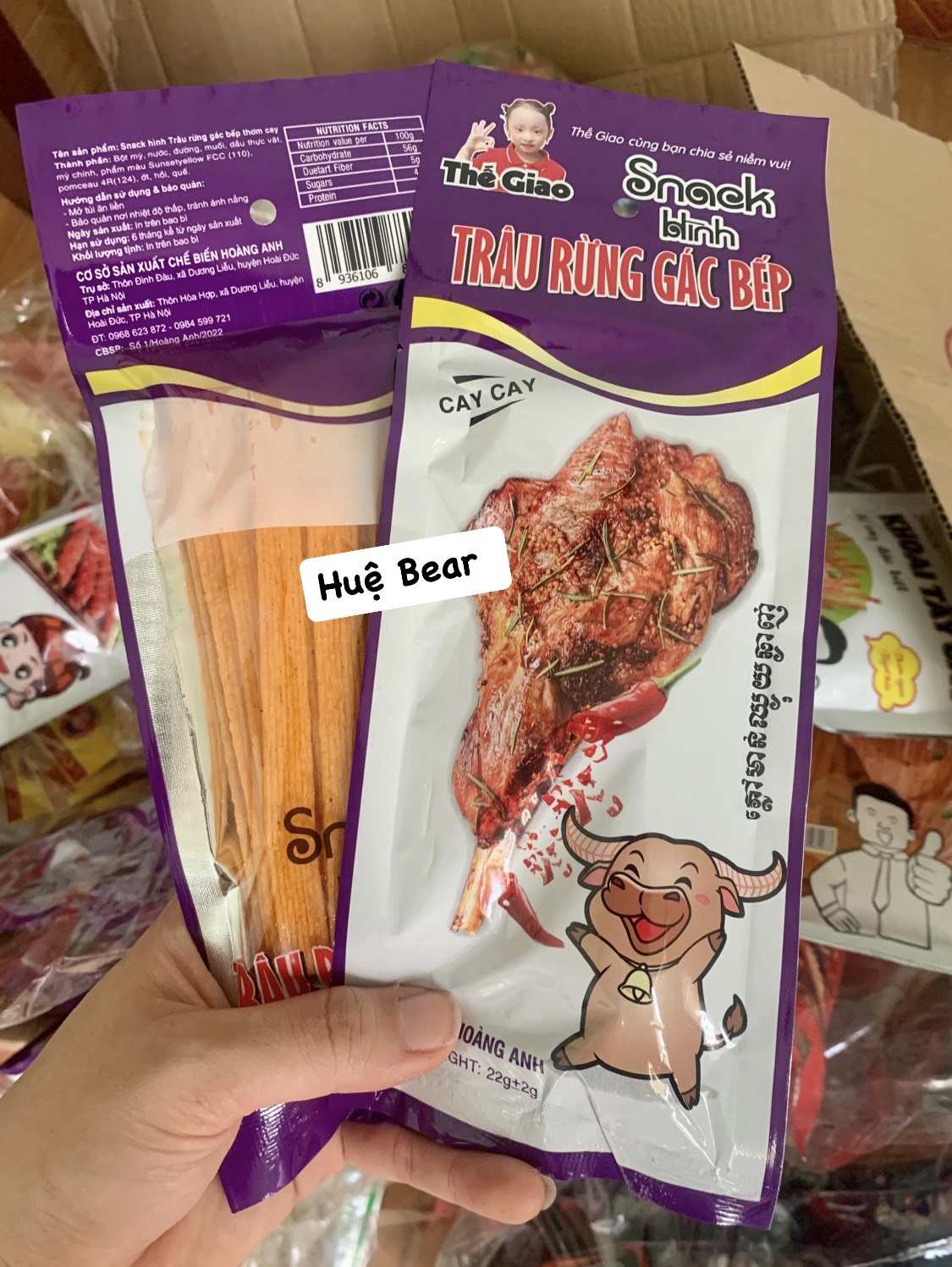 Bịch 10goi snack trâu rừng gác bếp