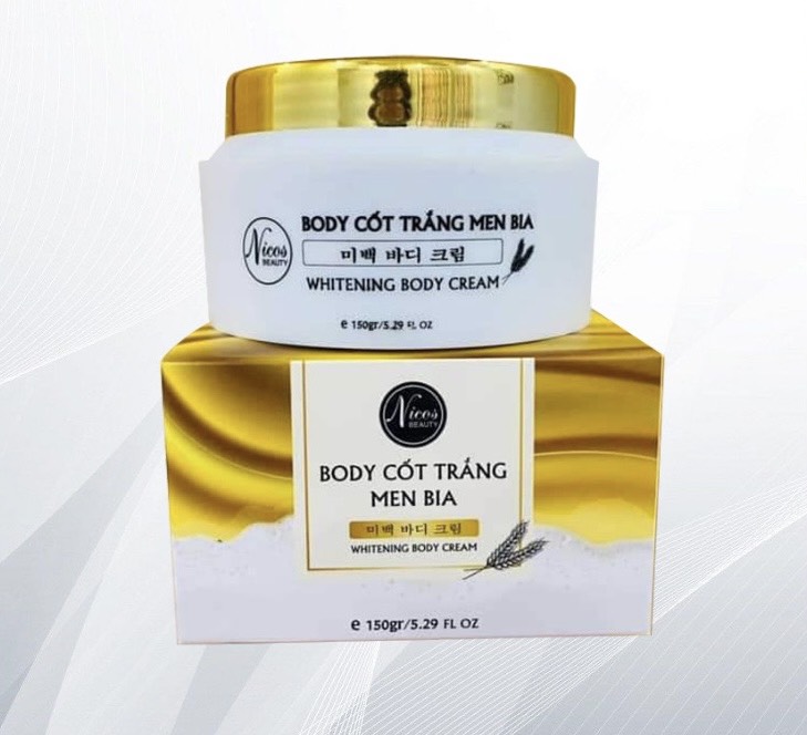 Kem body cốt trắng men bia NICOS