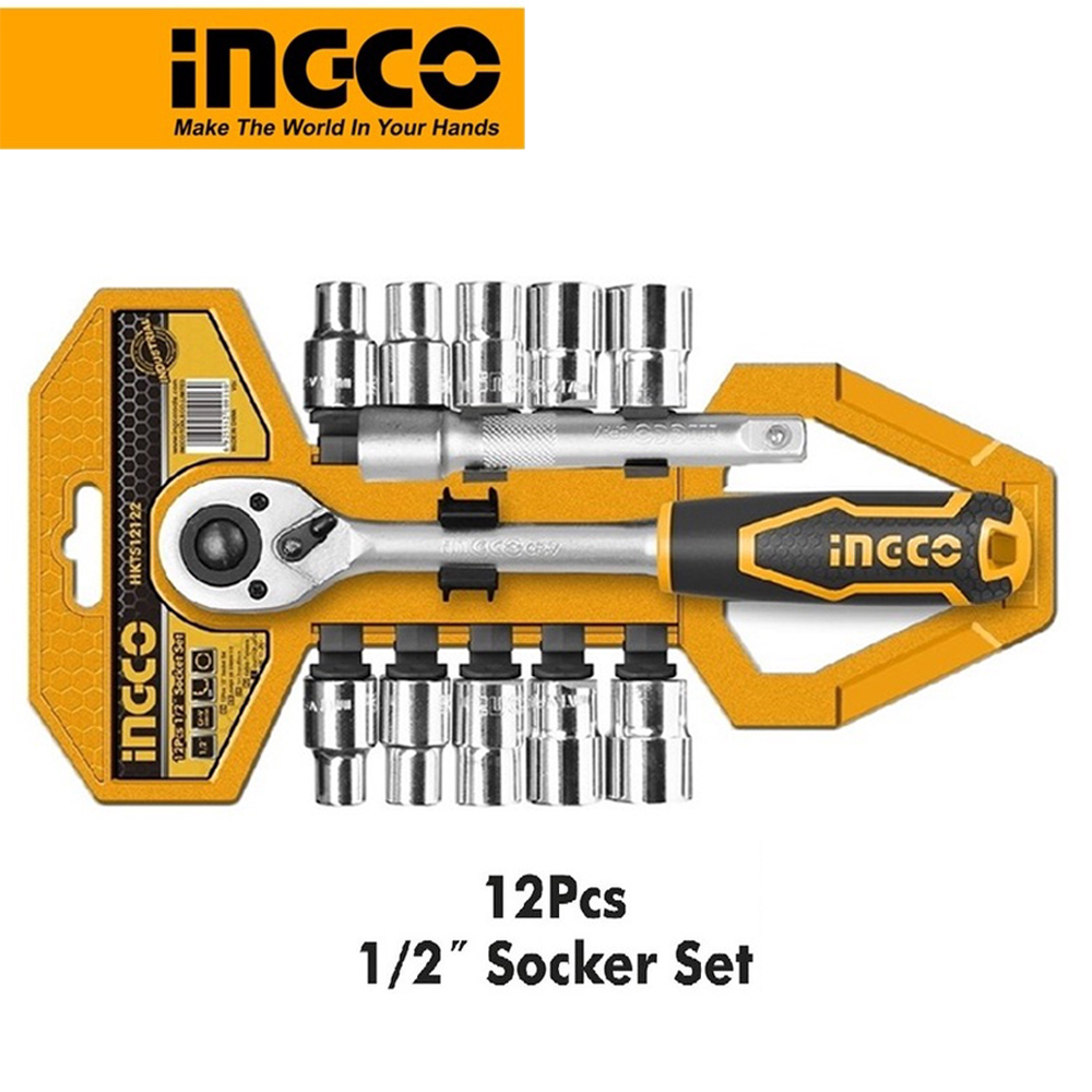 Bộ đầu tuýp 12 cái 1/2" ingco hkts12122