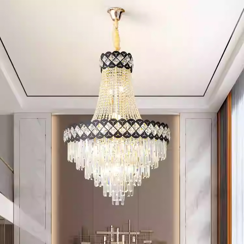 Đèn chùm pha lê 6601 sang trọng hiện đại trang trí nội thất phòng khách đại sảnh