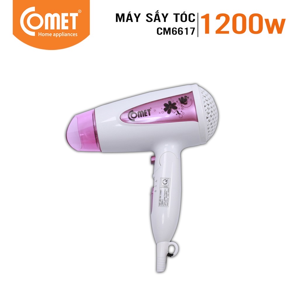 Máy sấy tóc 1600w comet - cm6617 - 2 chế độ sấy tóc mát và ấm tóc, dễ dàng tạo kiểu, có thể gấp gọn
