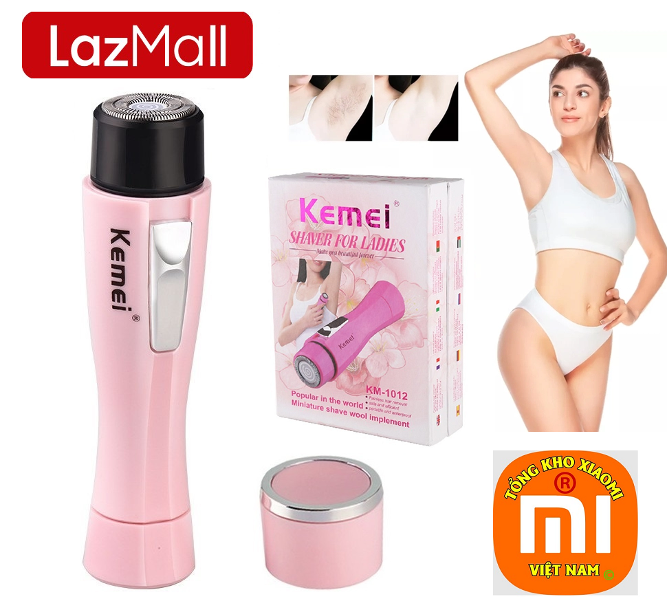 LazMall Số 1 Xiaomi CÔNG NGHỆ Chính Hãng Máy Cạo Lông Nữ Máy Triệt Lông Cao Long Vung Kin Máy Cạo Máy Cạo Lông Mặt Kemei 1012 Chính Hãng Không Gây Tiếng Ồn Máy Cạo Lông Vùng Kín Thiết Kế Nhỏ Gọn, An Toàn Có Thể Mang Theo Sử Dụng Mọi Lúc Mọi Nơi