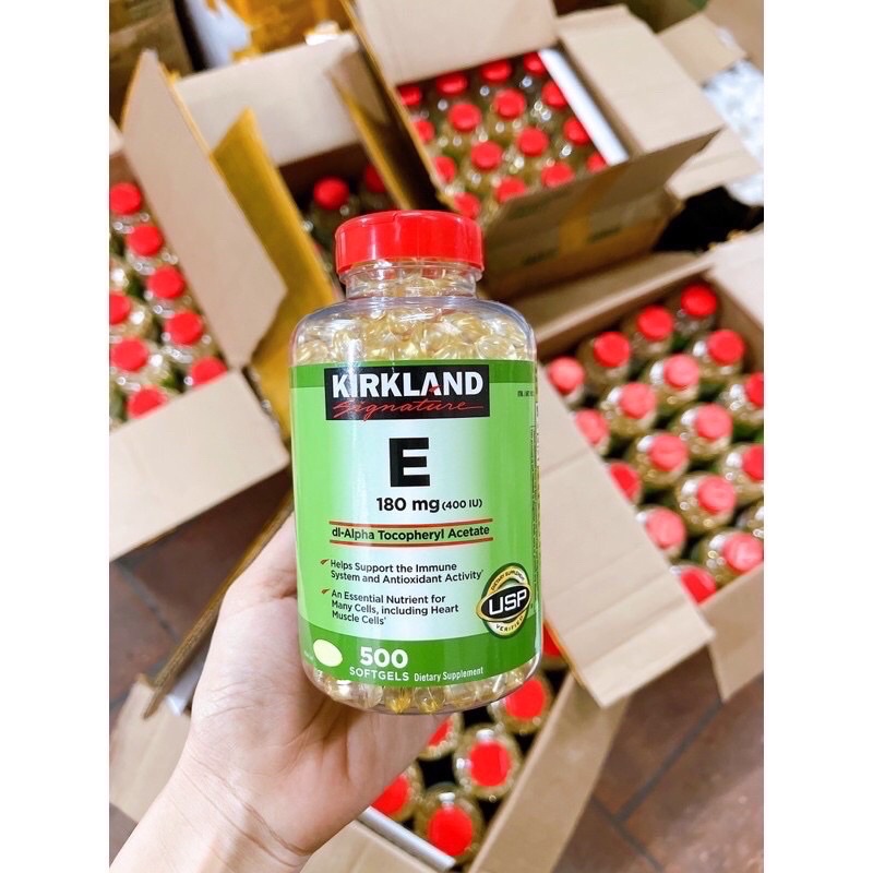 Viên uống vitamin e kirkland signature vitamin e 400 iu 500 viên mỹ