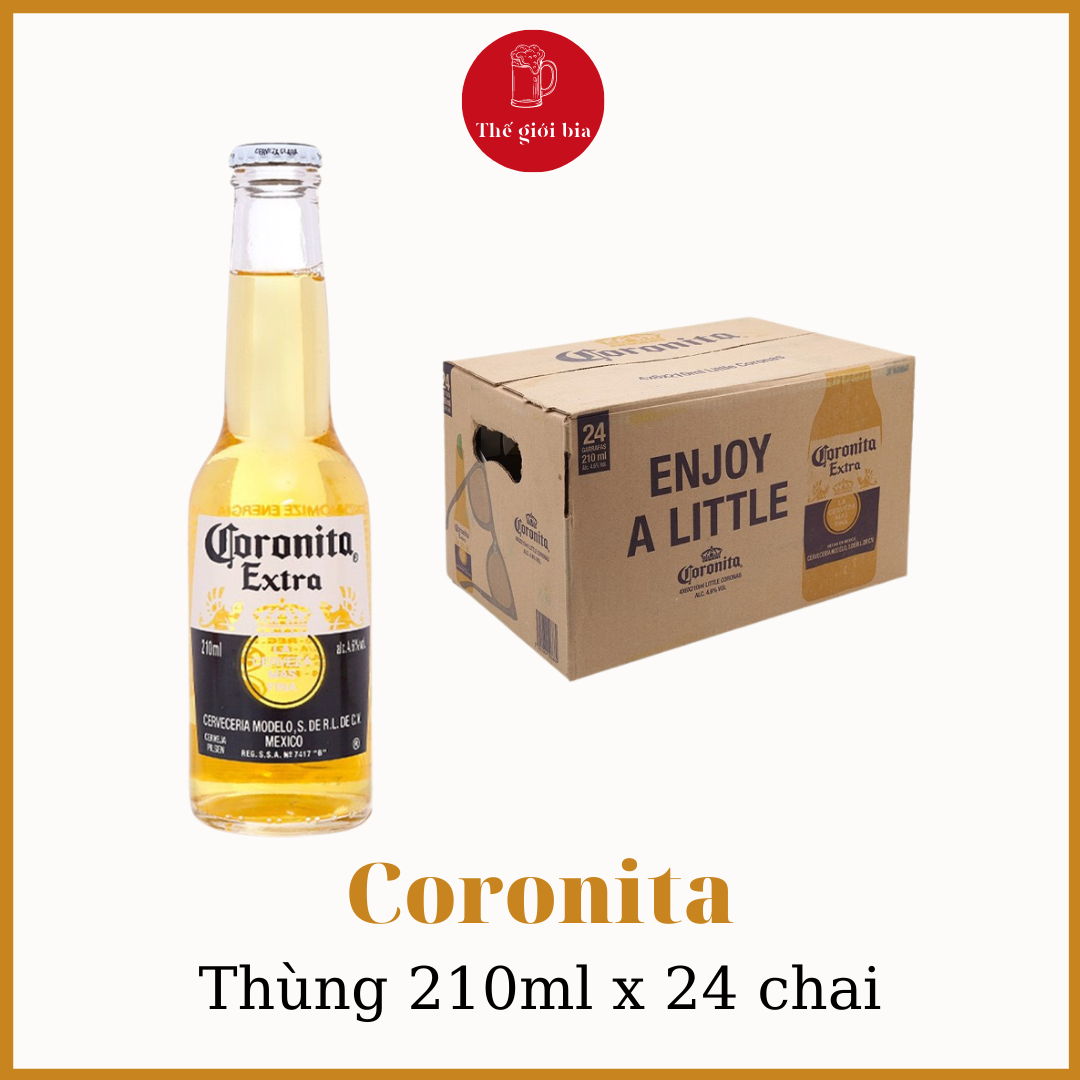 Thùng bia Coronita 210ml x 24 chai Chính hãng