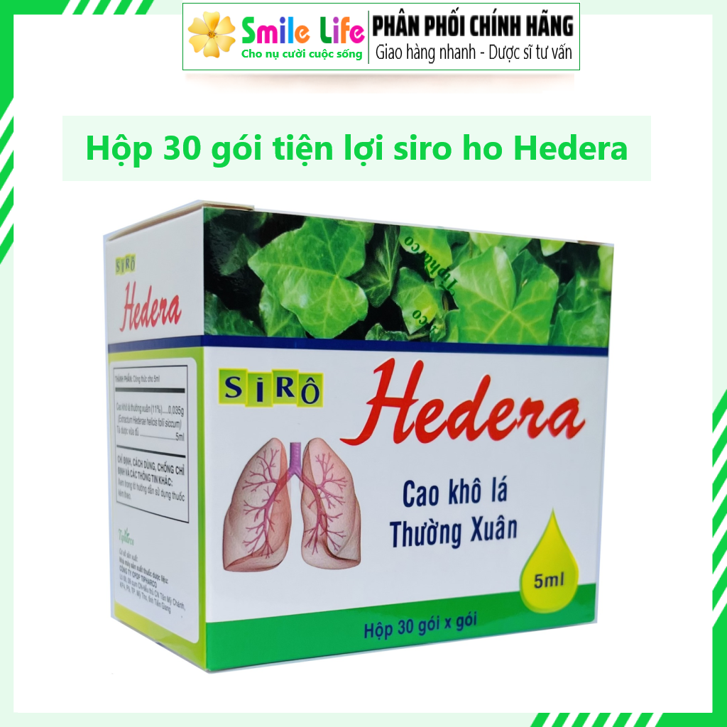 Smile life | siro ho hedera - thảo dược lá thường xuân, bổ phế, giảm ho, loãng đờm cho bé