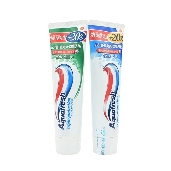 Combo 2 tuýp Kem Đánh Răng Aquafresh hương Trà Xanh-Bạc hà 160g Của Nhật Bản, được chiết xuất từ trà xanh, bạc hà cho bạn hơi thở thơm mát, bảo vệ răng bạn khỏi sâu răng và các mảng bám, Hàng nội địa Nhật, Ashley Mart