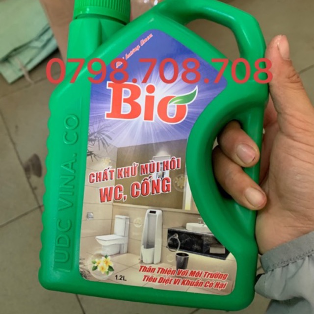 Chất khử mùi cống, wc bio 1.2l mẫu mới