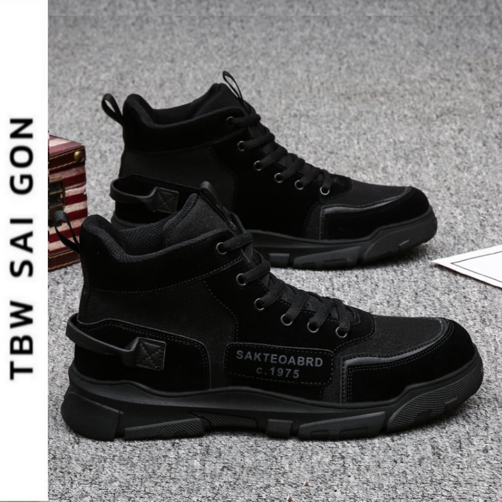 Giày Bot Nam Cổ Cao TĂNG CHIỀU CAO Trẻ Trung Năng Động Chất Da Đẹp Giày Martin Phong Cách bụi bặm Nhập Chính Hãng