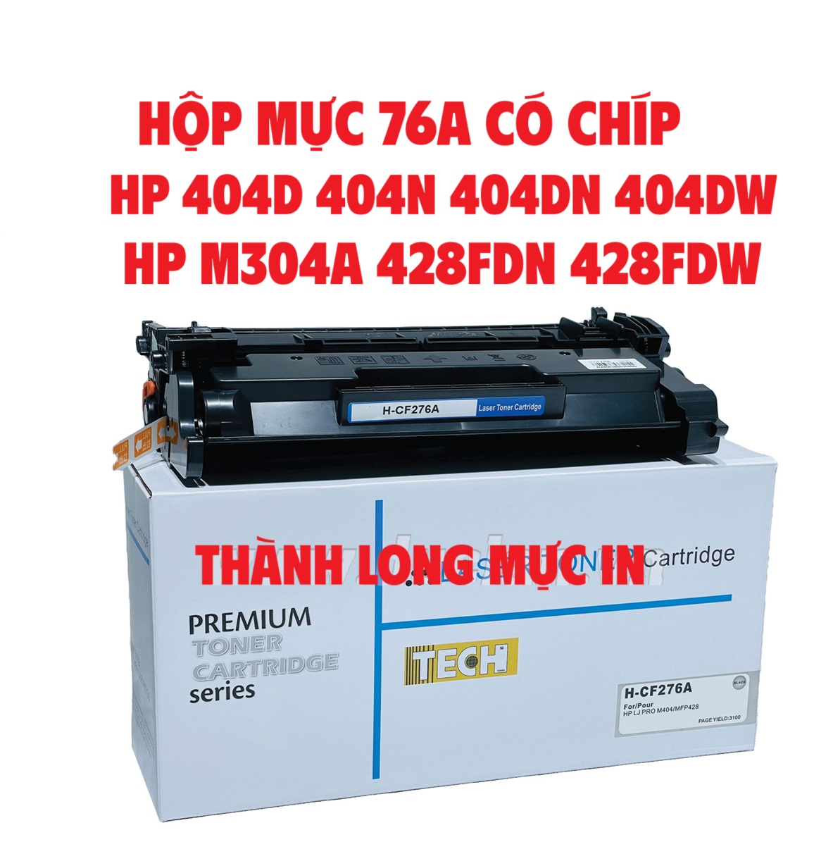 Hp Pro 404D 404N 404Dn 404Dw 428Fdn 428Fdw Printer Ink Cartridge with Chip 76A/276A Giá 352,000 Đồng*Miễn phí vận chuyển