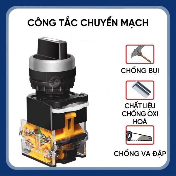 Công tắc xoay 2 vị trí và 3 vị trí phi 22mm; công tắc chuyển mạch 2 vị trí;công tắc chuyển mạch 3 vị trí; vặn 2 vị trí; vặn 3 vị trí; xoay 2 vị trí; xoay 3 vị trí