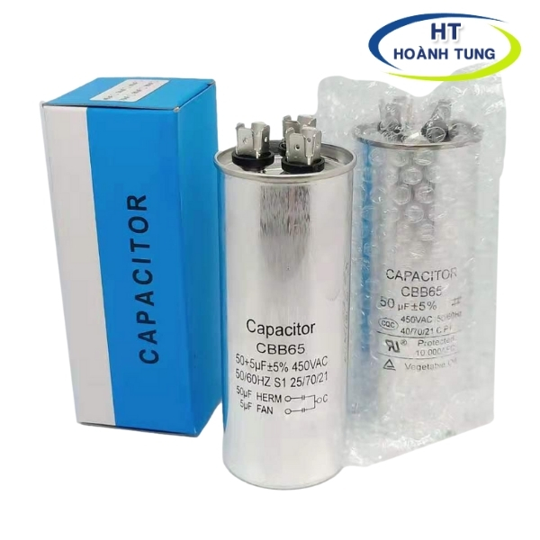 Tụ Điện Vỏ Nhôm Cbb65, Tụ Ngậm Dầu Điện Dung 10uf, 15uf, 20uf, 25uf, 30uf, 3uf, 40uf, 45uf, 50uF, 60uf, 70uf, 80uf, 100uf Động Cơ Điện