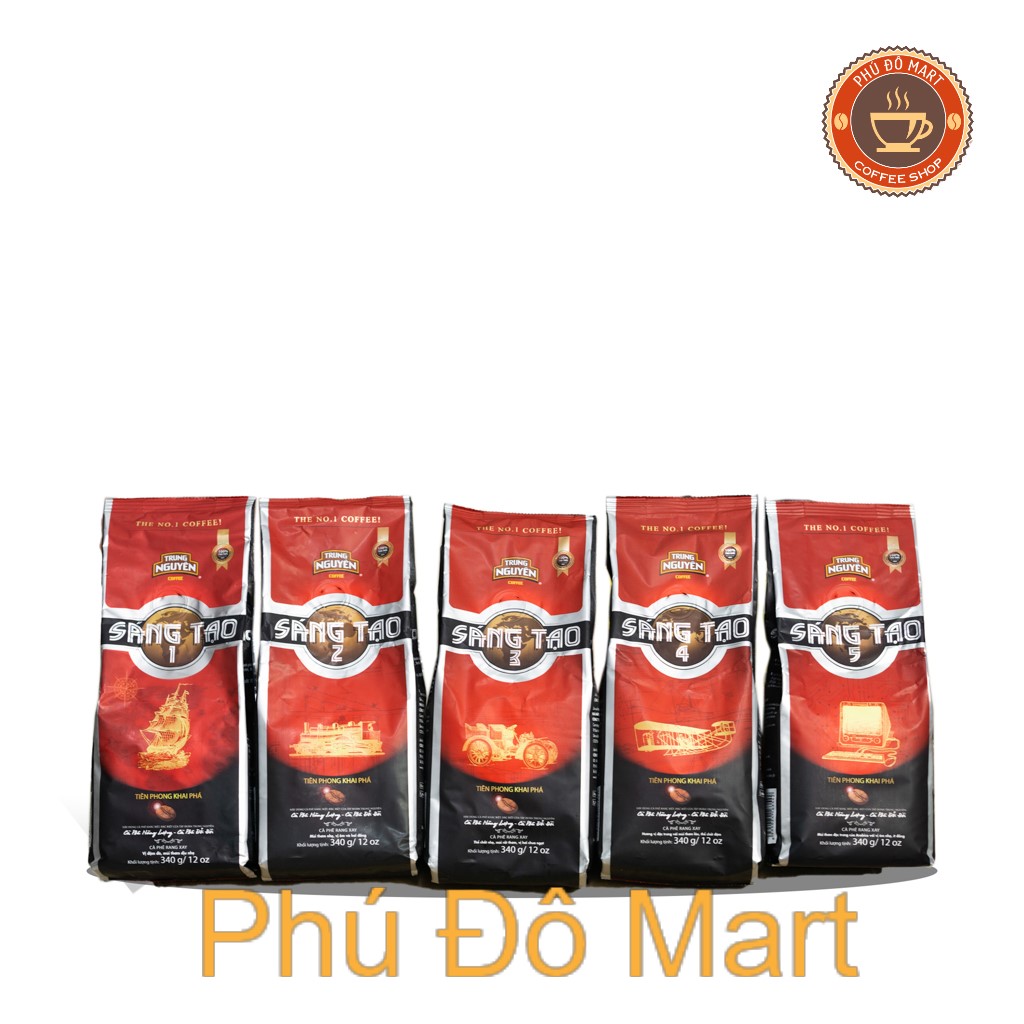 ( Freeship ) Cà Phê Rang Xay Pha Phin Sáng Tạo 1 - 2 - 3 - 4 - 5 Trung Nguyên Gói 340Gr