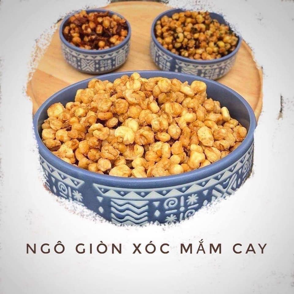 Ngô Giòn Xóc Mắm Cay, Thơm, Giòn, Ngòn, Cay Cay, Tròn Vị, Túi 100gr.Shop bách hóa hạt dinh dưỡng