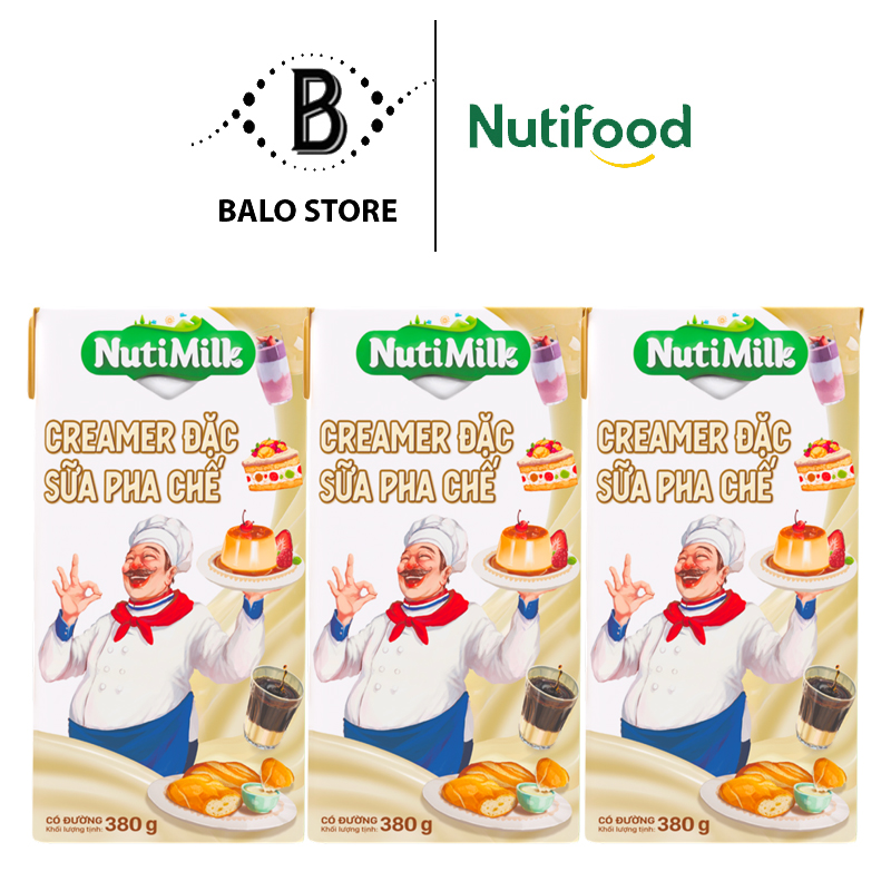 [FLASH SALE] Combo 3 Hộp Creamer đặc có đường Nuti Hộp 380g CB3.SDH01LA - Thương Hiệu NUTIFOOD - BALO STORE