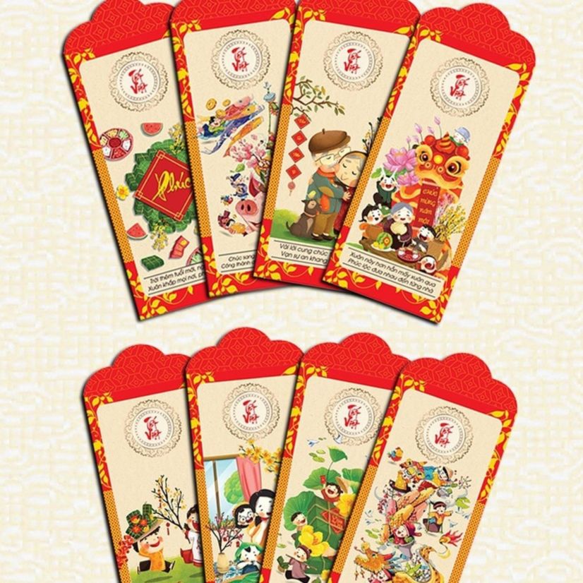 Combo 10 bao lì xì Tết,phong bao lì xì giấy cao cấp nhiều mẫu đẹp. shop bách hóa hạt dinh dưỡng