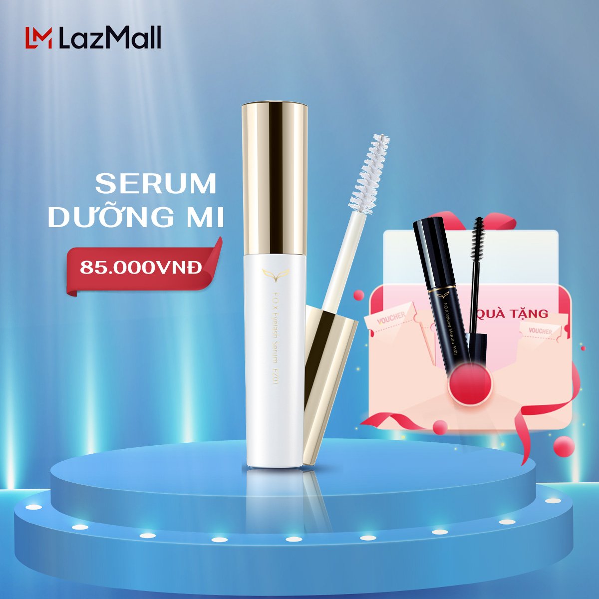 Serum Dưỡng Dài Mi FOX 6.5ml Tặng Mascara Siêu Dày Mi 8ml - FOX Mỹ phẩm thiên nhiên