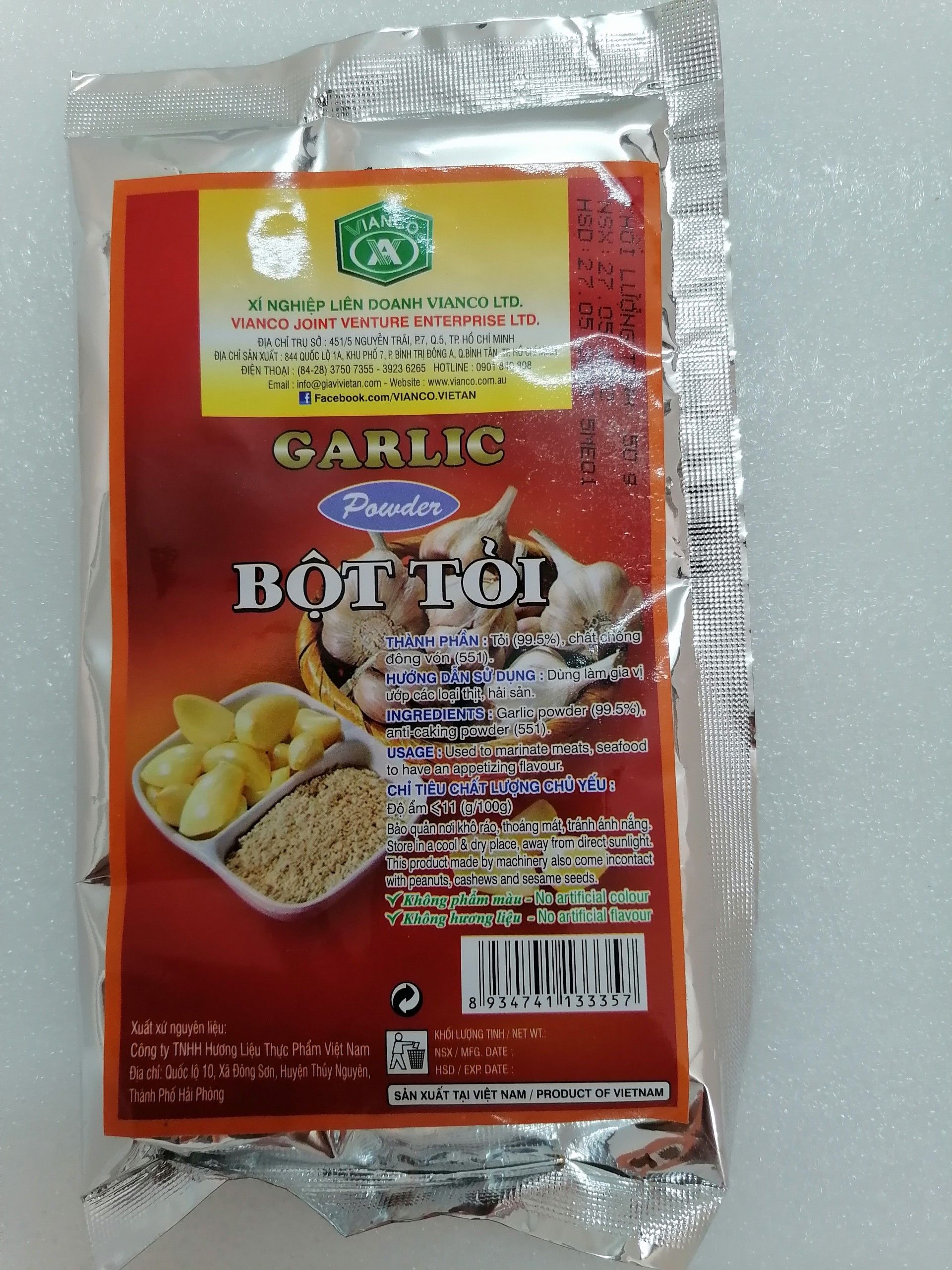 [Gói nhỏ 50g] BỘT TỎI [VN] VIANCO Garlic Powder (bph-hk)