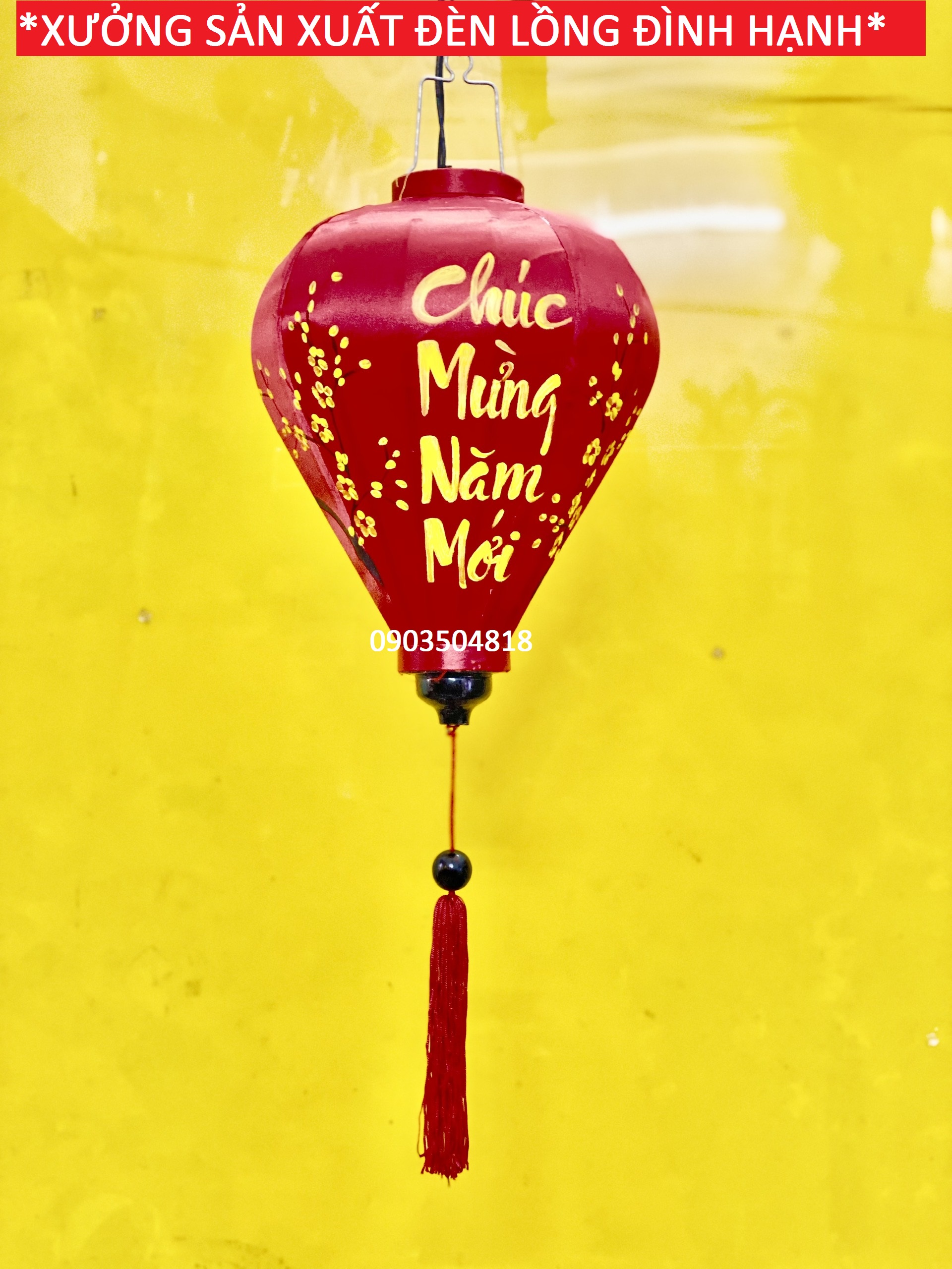 Đèn lồng hội an - vẽ tranh thủ công, hình củ tỏi - size 35cm, 50cm - dùng trang trí nhà cửa, tết, nhà hàng khách sạn, quán cafe, đền chùa, cơ quan...