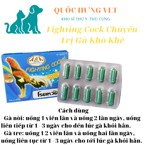 Fighting cocks - khò khè sổ mũi cho gà đá gà chọi quốc hưng vet