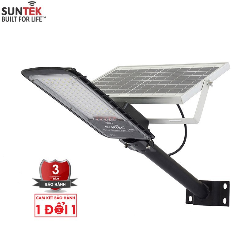 Đèn Đường Năng Lượng Mặt Trời SUNTEK LED Solar Street Light S1 80W - Hàng Chính Hãng - Bảo hành 3 năm 1 đổi 1