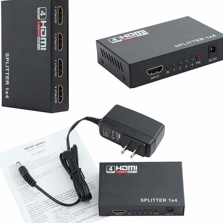 Bộ chia HDMI 1 ra 4 1080DPI ,Hub Chia HDMI 1 RA 4