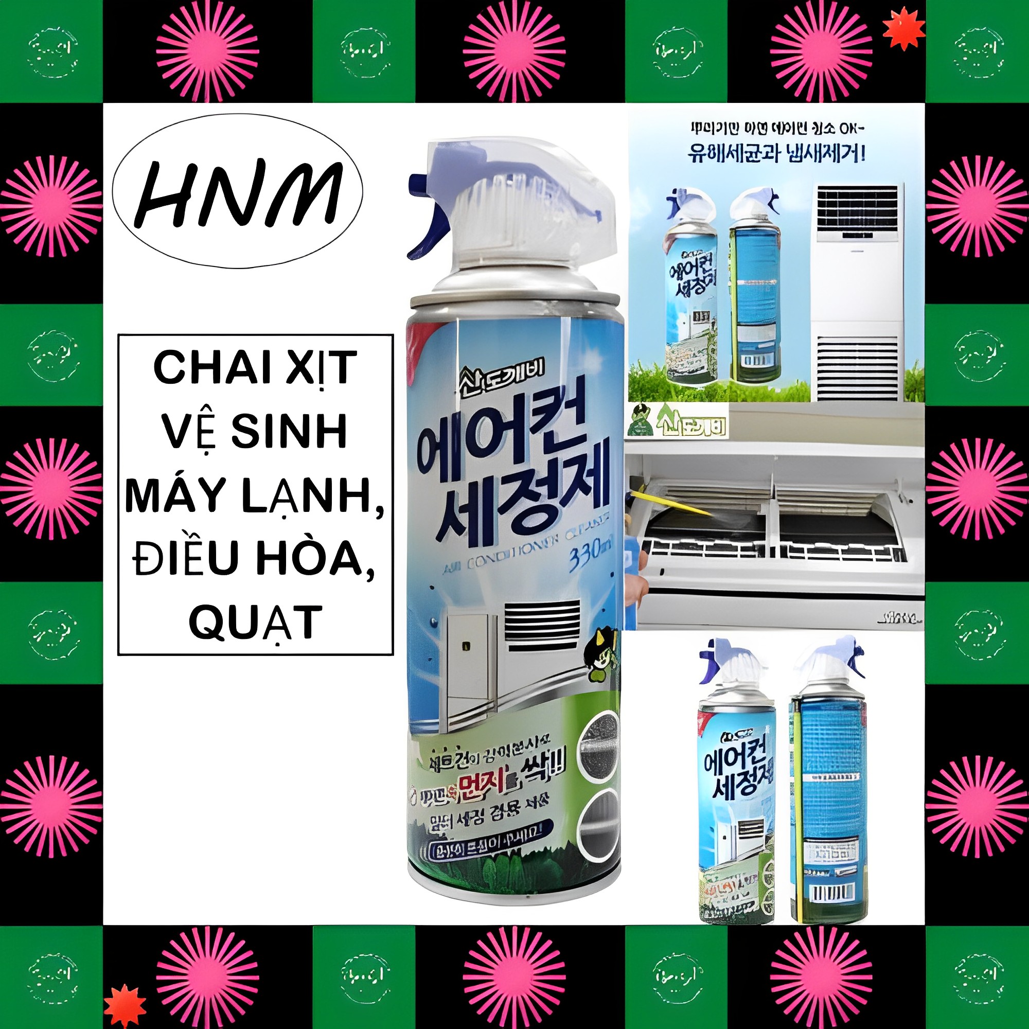Mùa hè Chai xịt vệ sinh máy lạnh điều hòa Sandokkaebi 330ml - Hàn Quốc