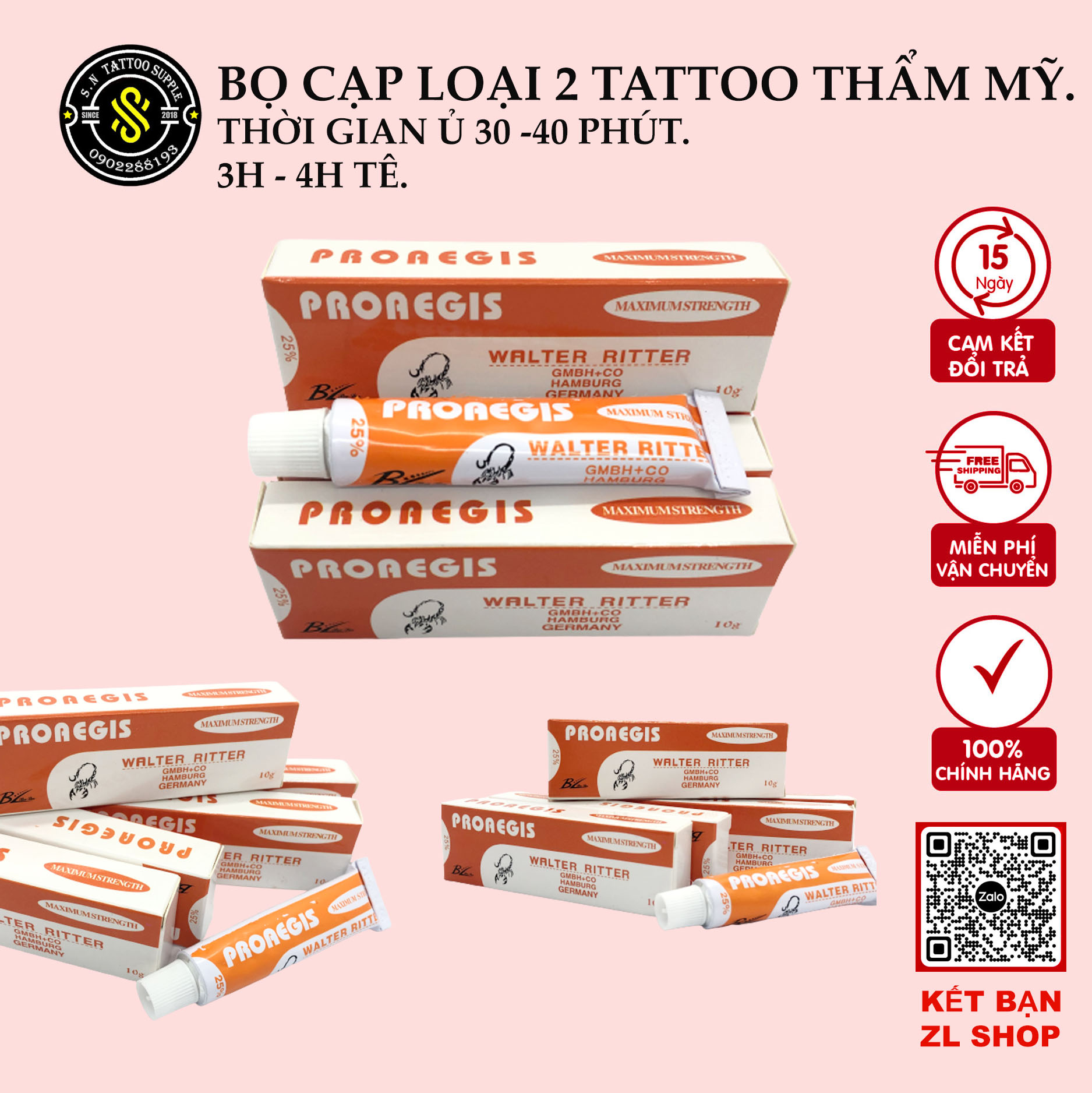 HOÀN TIỀN 15% - Kem Ủ Tê Bọ cạp loại 2💗FREESHIP💗 Chuyên dùng Tattoo thẩm mỹ lăn kim Spa.
