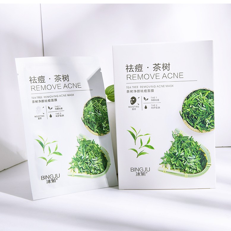 Mặt nạ tràm trà giúp giảm mụn Bingju Removing Acne Mask